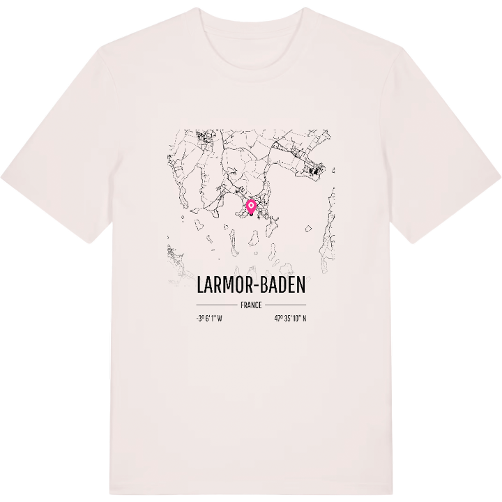 Larmor-Baden karta t-shirt – t-shirt från PinShirt