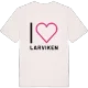 Jag älskar Larviken t-shirt stort tryck