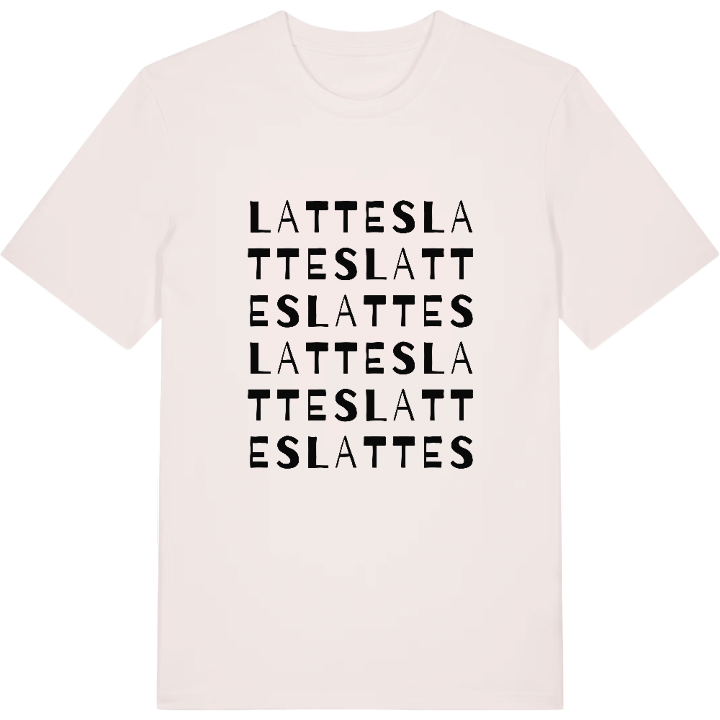 Lattes ordlek t-shirt – t-shirt från PinShirt