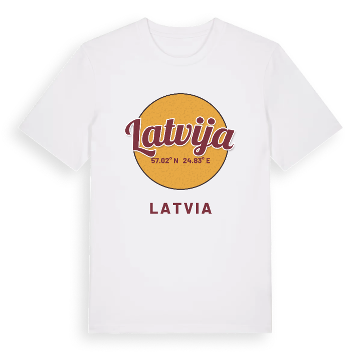 Latvija cirkel t-shirt – t-shirt från PinShirt