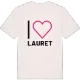 Jag älskar Lauret t-shirt stort tryck