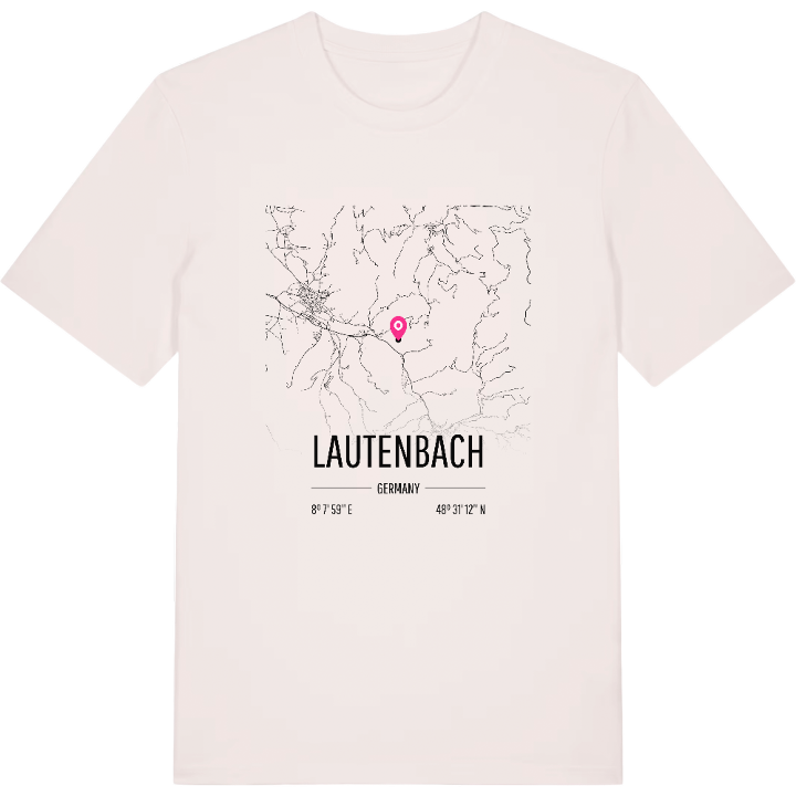 Lautenbach karta t-shirt – t-shirt från PinShirt