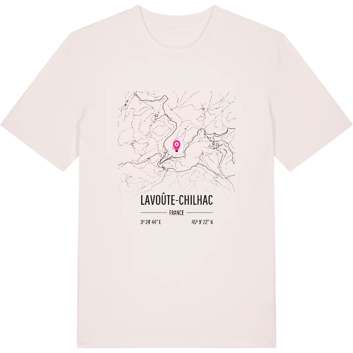 Lavoûte-Chilhac karta t-shirt – t-shirt från PinShirt
