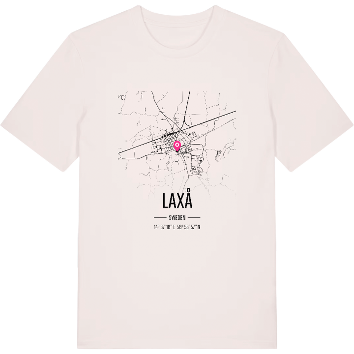 Laxå karta t-shirt – t-shirt från PinShirt