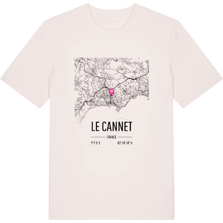 Le Cannet karta t-shirt – t-shirt från PinShirt