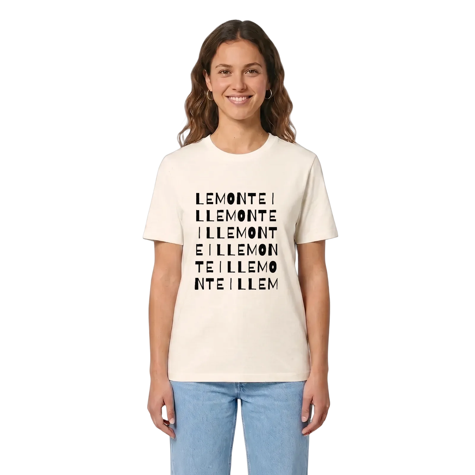 Le Monteil ordlek t-shirt – Vintage White, i miljö
