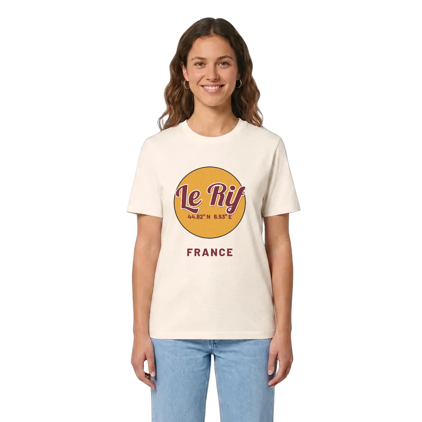 Le Rif cirkel t-shirt – Vintage White, i miljö