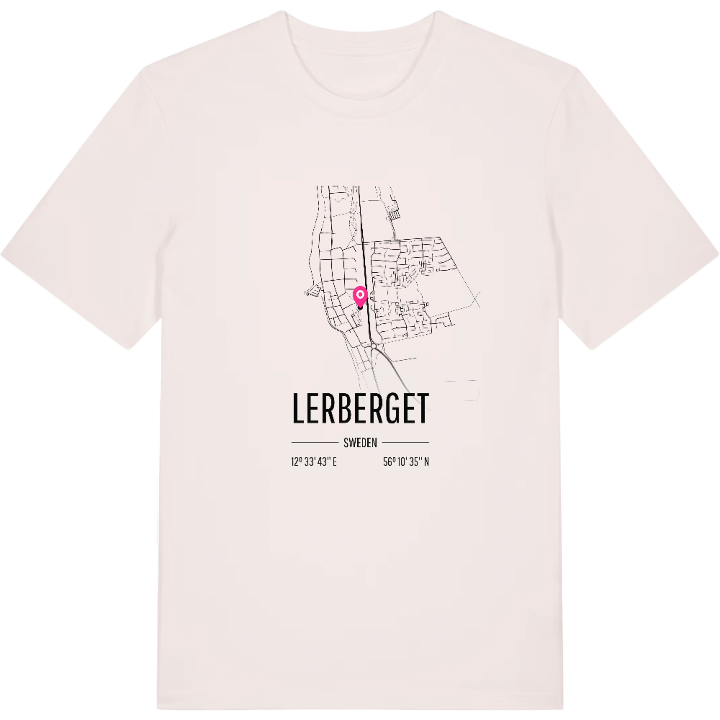 Lerberget karta t-shirt – t-shirt från PinShirt