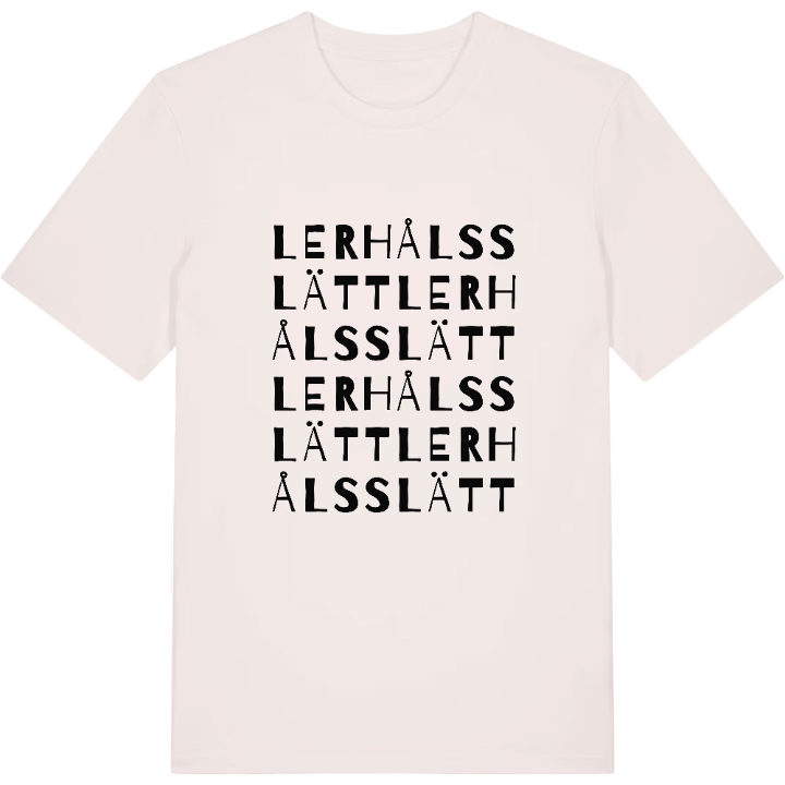 Lerhålsslätt ordlek t-shirt – t-shirt från PinShirt