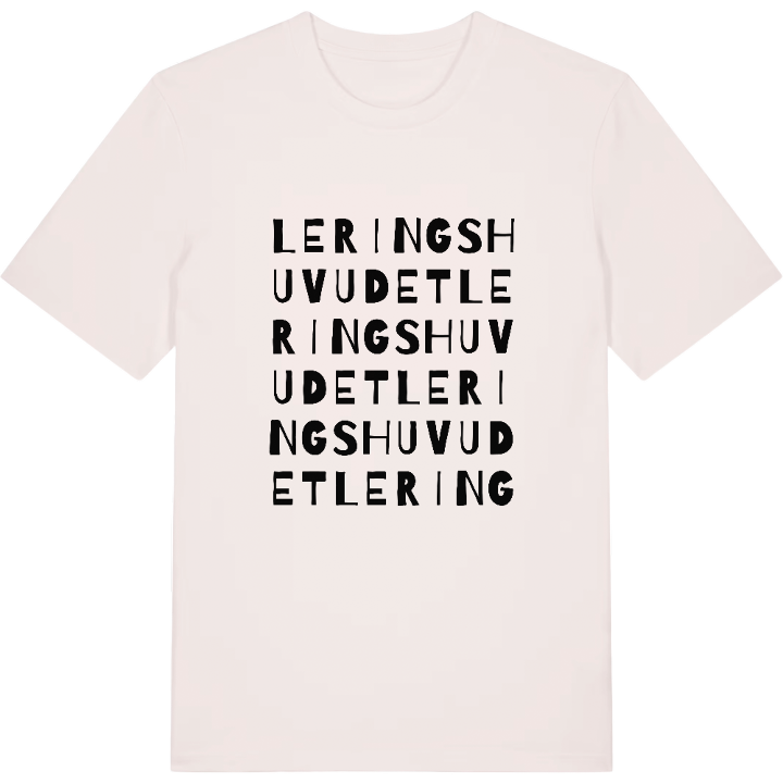 Leringshuvudet ordlek t-shirt – t-shirt från PinShirt