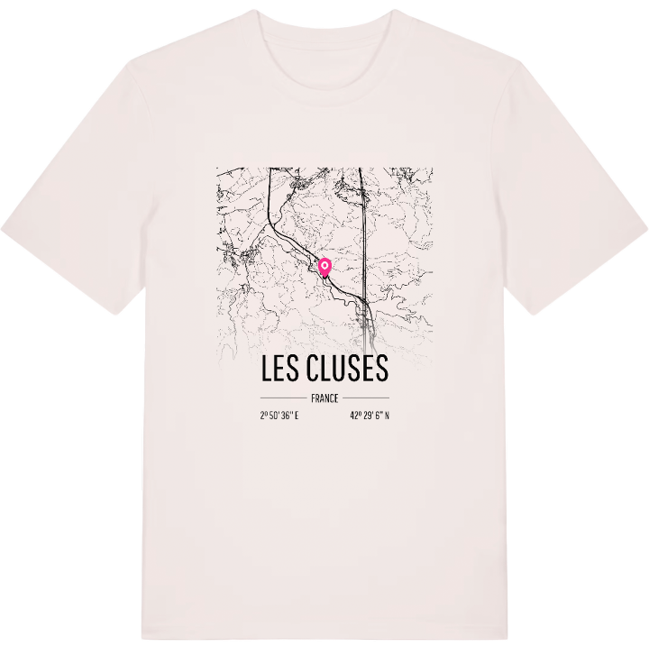 Les Cluses karta t-shirt – t-shirt från PinShirt