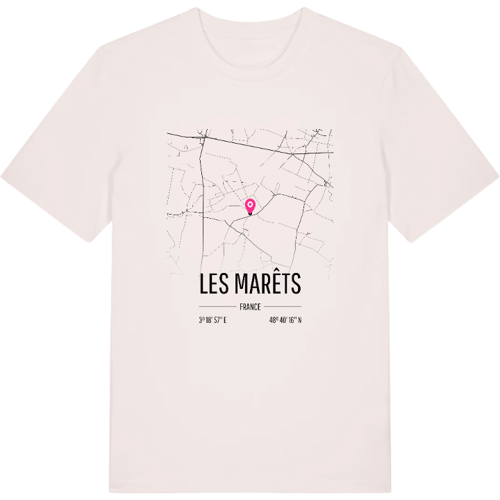 Les Marêts karta t-shirt – t-shirt från PinShirt