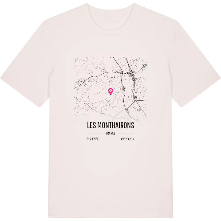 Les Monthairons karta t-shirt – t-shirt från PinShirt
