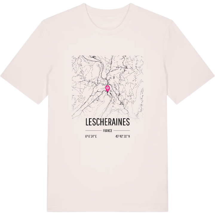 Lescheraines karta t-shirt – t-shirt från PinShirt