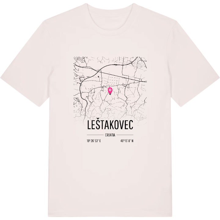 Leštakovec karta t-shirt – t-shirt från PinShirt