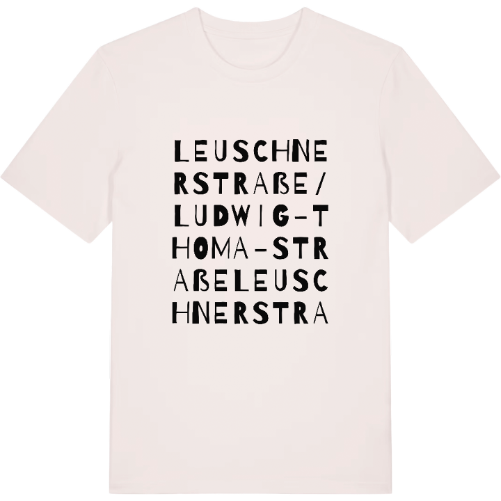 Leuschnerstraße / Ludwig-Thoma-Straße ordlek t-shirt – t-shirt från PinShirt