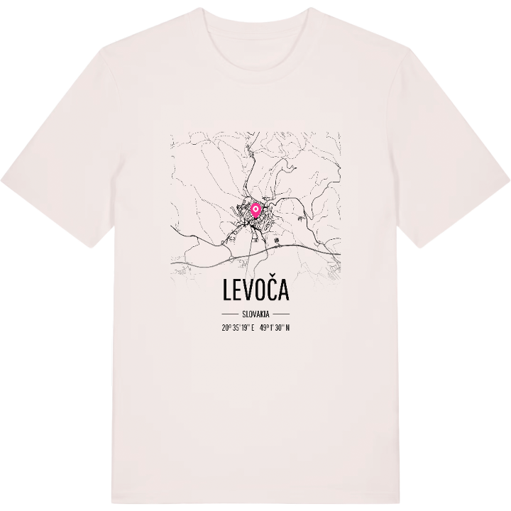 Levoča karta t-shirt – t-shirt från PinShirt