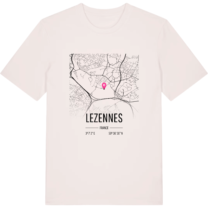 Lezennes karta t-shirt – t-shirt från PinShirt