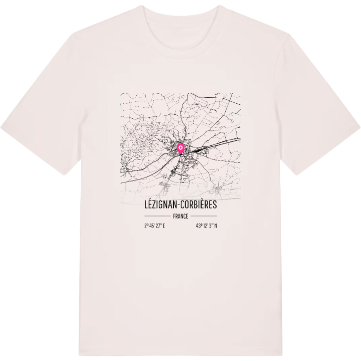 Lézignan-Corbières karta t-shirt – t-shirt från PinShirt