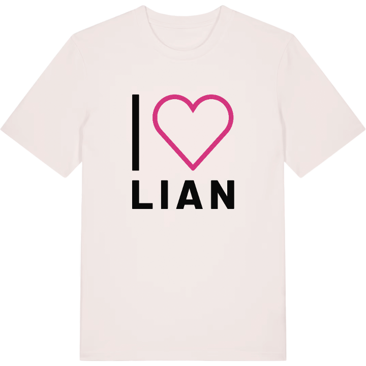 Jag älskar Lian t-shirt stort tryck – t-shirt från PinShirt
