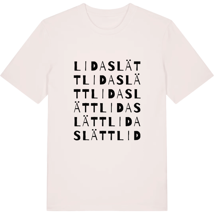 Lidaslätt ordlek t-shirt – t-shirt från PinShirt