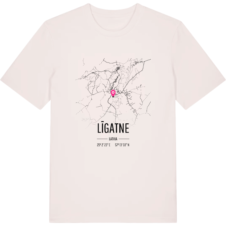 Līgatne karta t-shirt – t-shirt från PinShirt
