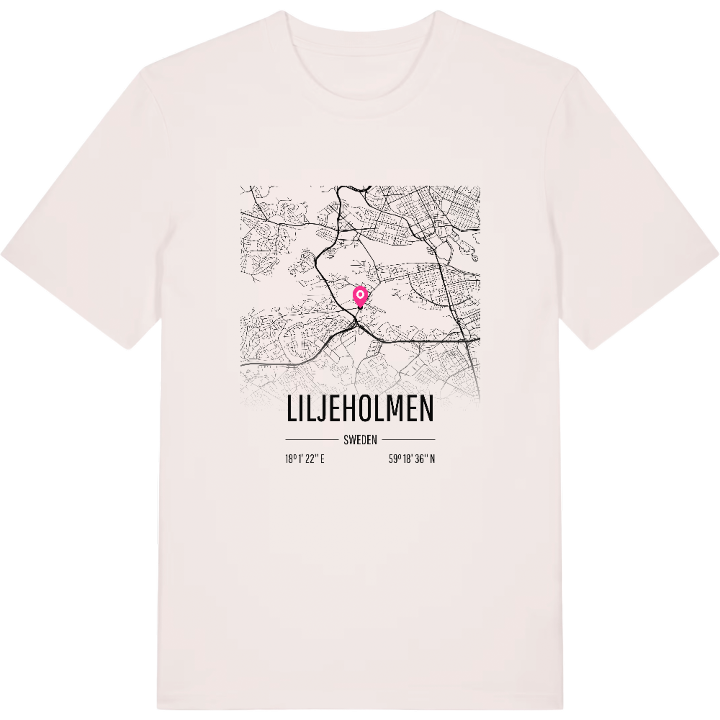 Liljeholmen karta t-shirt – t-shirt från PinShirt
