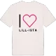 Jag älskar Lill-Ista t-shirt stort tryck