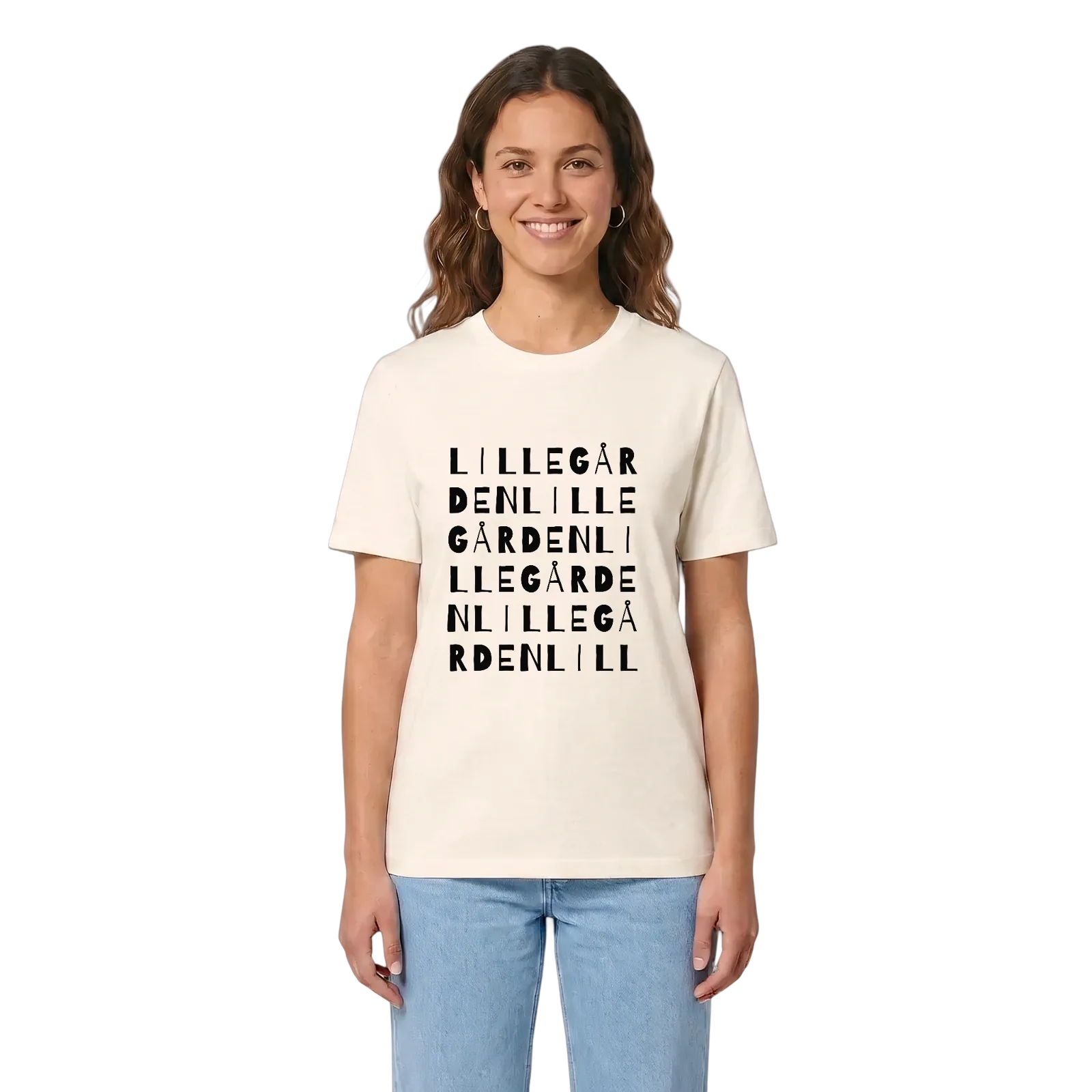 Lillegården ordlek t-shirt – Vintage White, i miljö