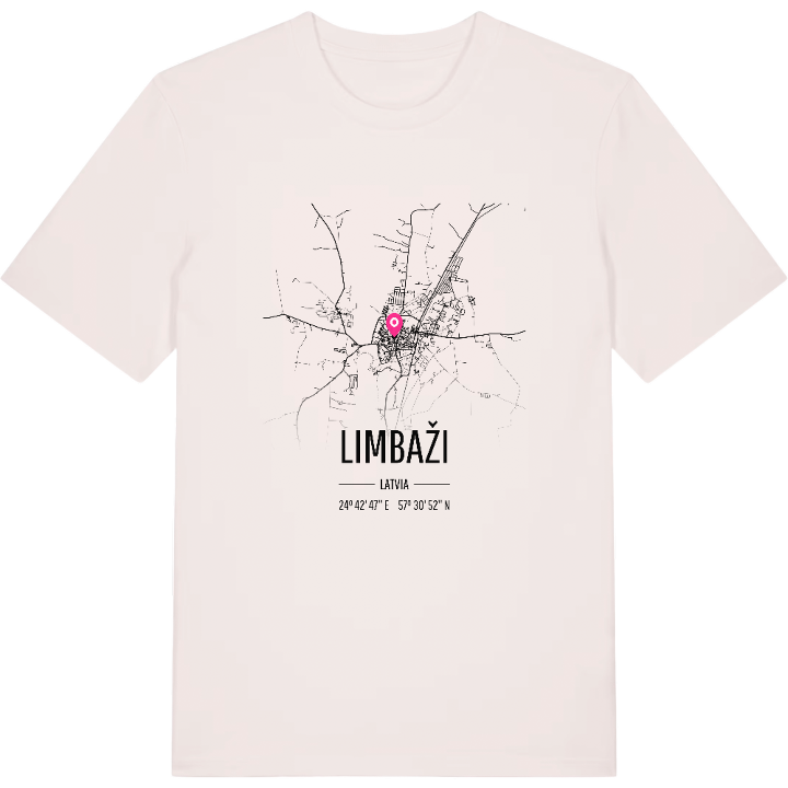 Limbaži karta t-shirt – t-shirt från PinShirt