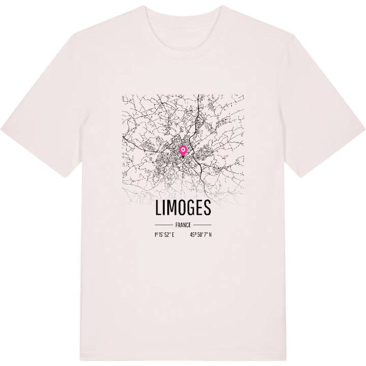 Limoges karta t-shirt – t-shirt från PinShirt