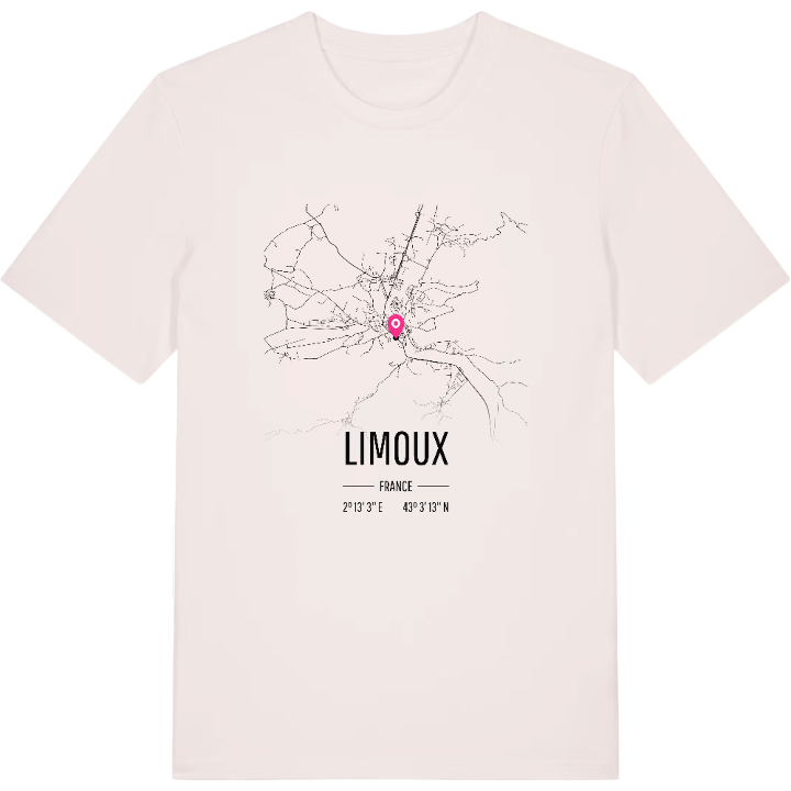 Limoux karta t-shirt – t-shirt från PinShirt