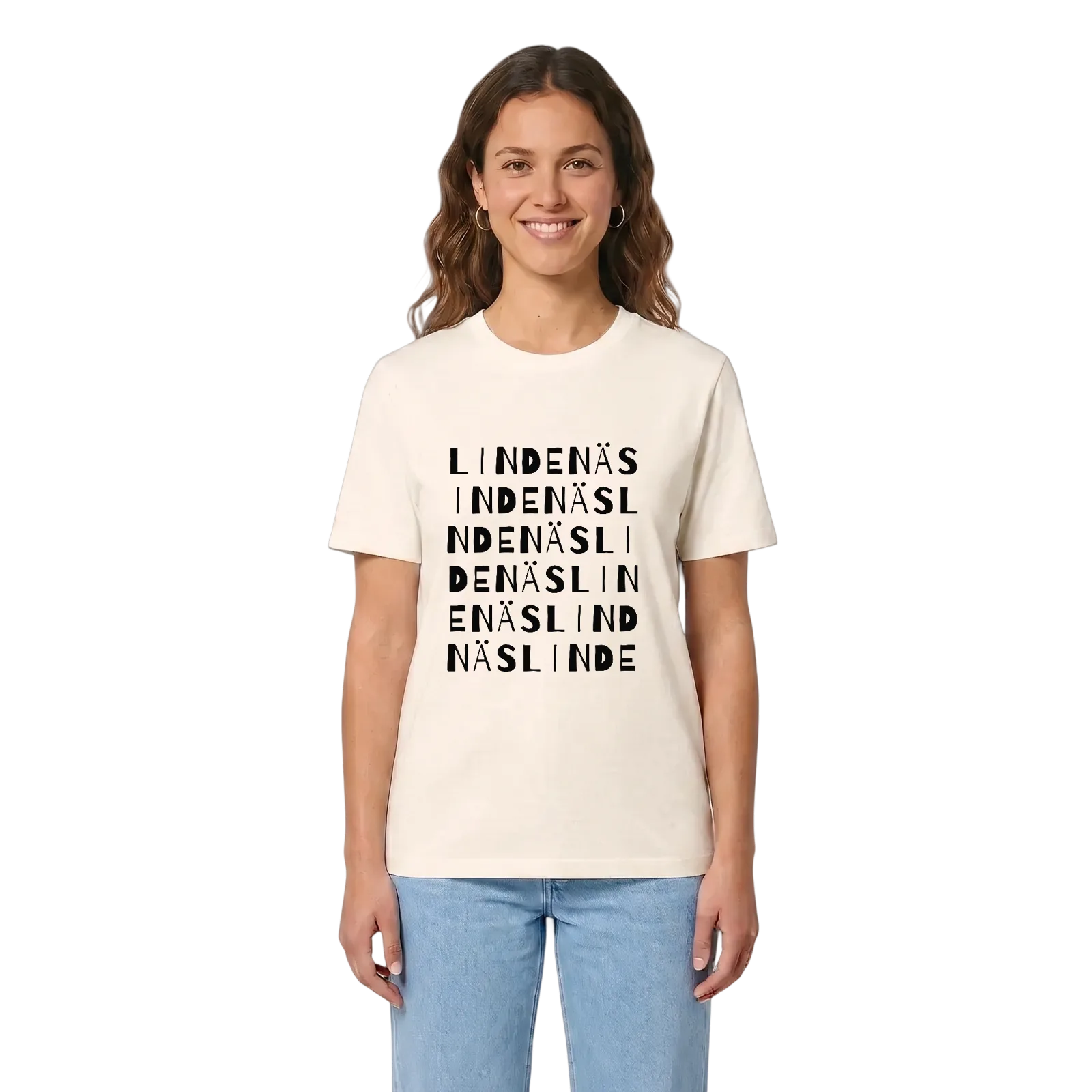 Lindenäs ordlek t-shirt – Vintage White, i miljö