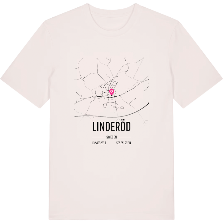 Linderöd karta t-shirt – t-shirt från PinShirt