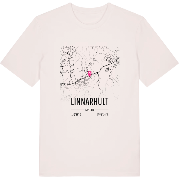 Linnarhult karta t-shirt – t-shirt från PinShirt