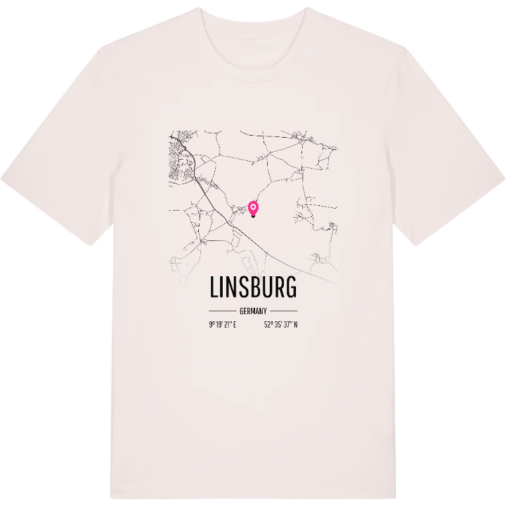 Linsburg karta t-shirt – t-shirt från PinShirt