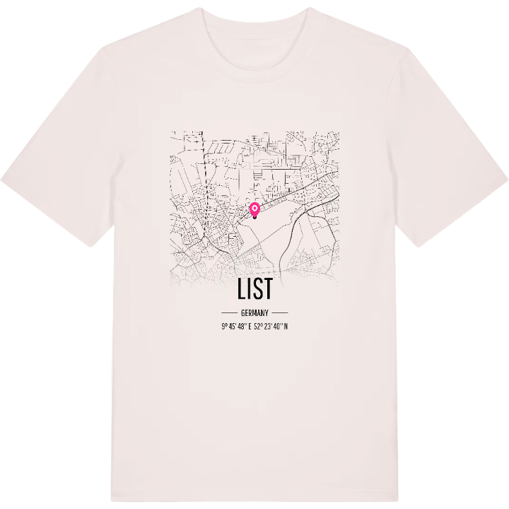 List karta t-shirt – t-shirt från PinShirt