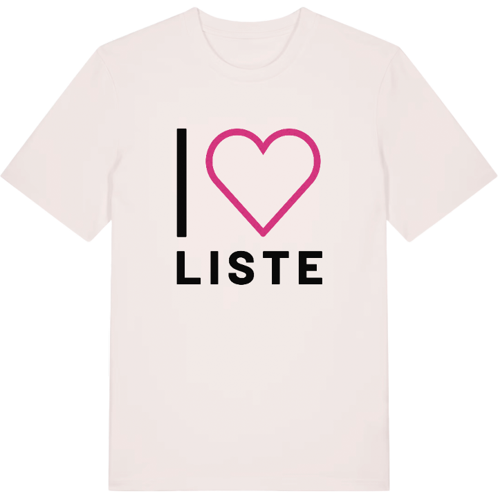Jag älskar Liste t-shirt stort tryck – t-shirt från PinShirt