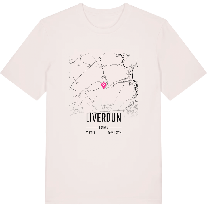Liverdun karta t-shirt – t-shirt från PinShirt