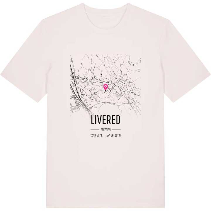 Livered karta t-shirt – t-shirt från PinShirt