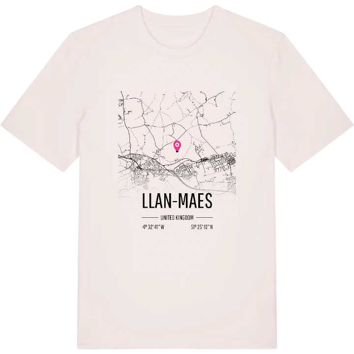 Llan-Maes karta t-shirt – t-shirt från PinShirt