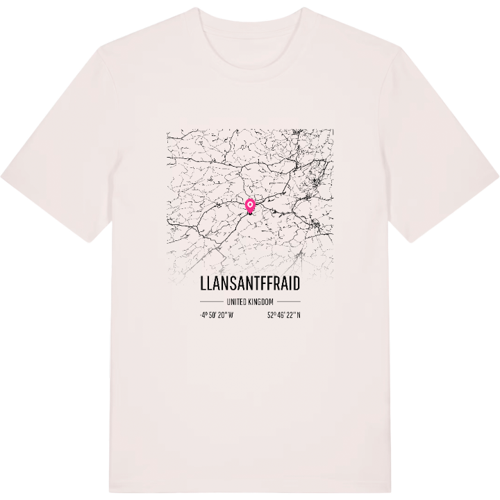 Llansantffraid karta t-shirt – t-shirt från PinShirt