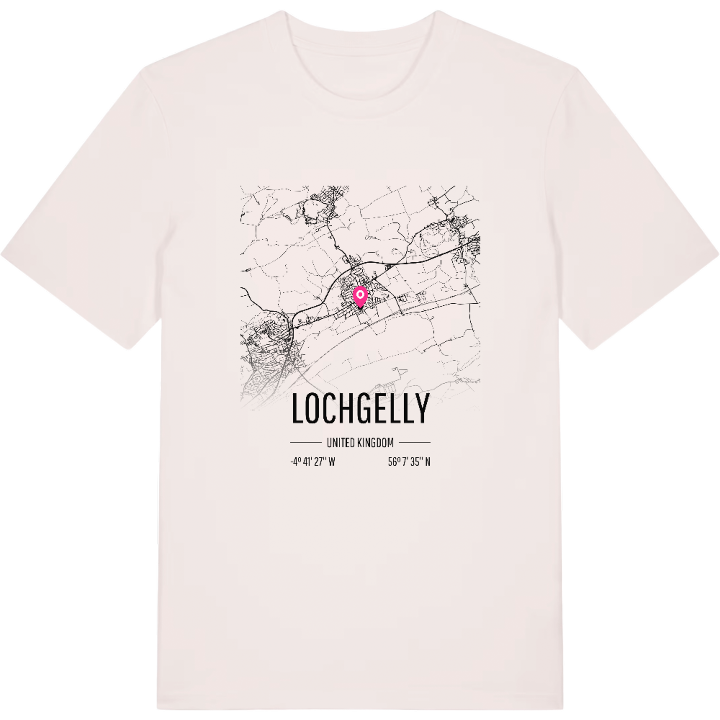 Lochgelly karta t-shirt – t-shirt från PinShirt