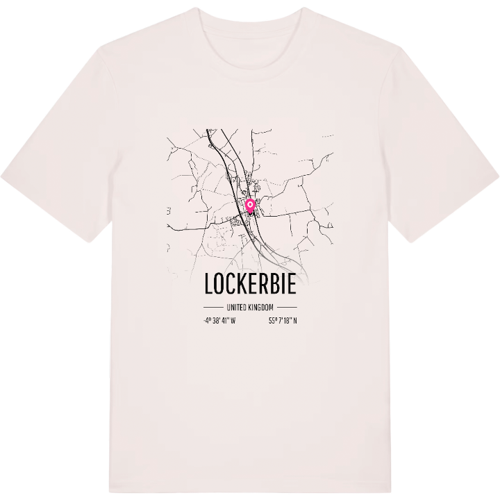 Lockerbie karta t-shirt – t-shirt från PinShirt