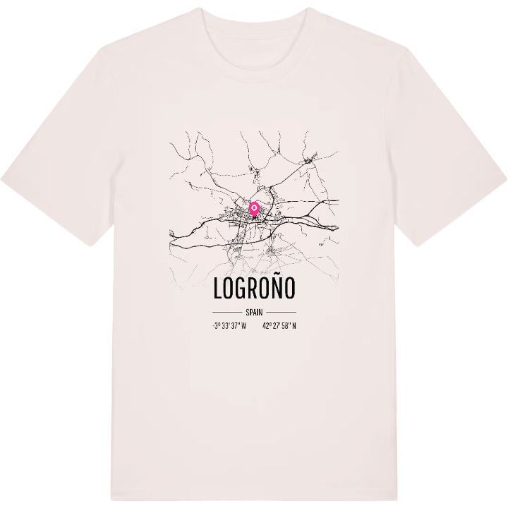 Logroño karta t-shirt – t-shirt från PinShirt