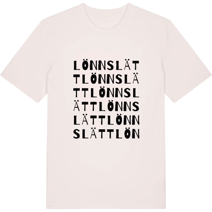 Lönnslätt ordlek t-shirt – t-shirt från PinShirt