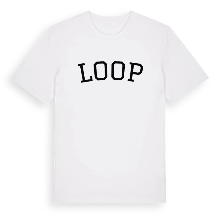 Loop böjd t-shirt – t-shirt från PinShirt