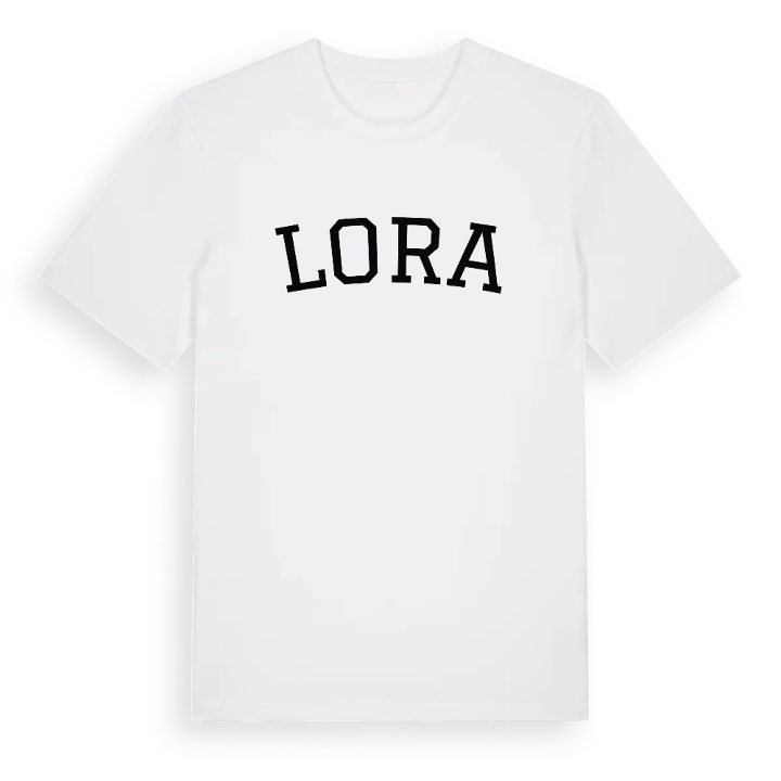 Lora böjd t-shirt – t-shirt från PinShirt