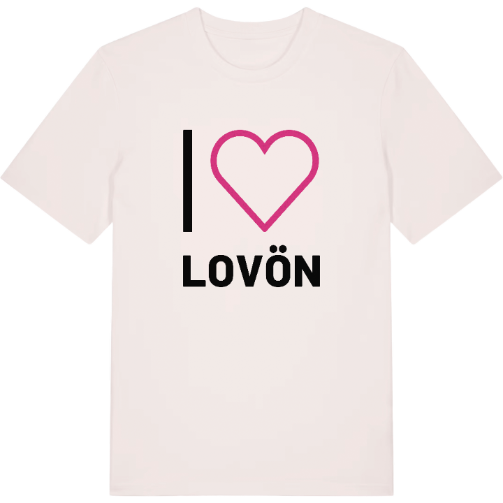 Jag älskar Lovön t-shirt stort tryck – t-shirt från PinShirt