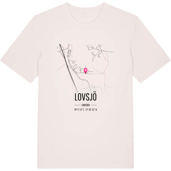 Lovsjö karta t-shirt – t-shirt från PinShirt